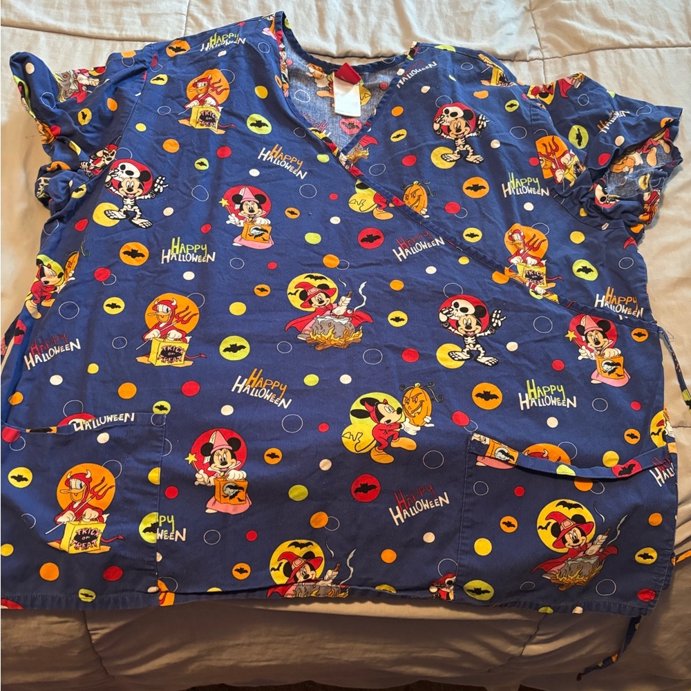 Halloween Themed Scrub Top